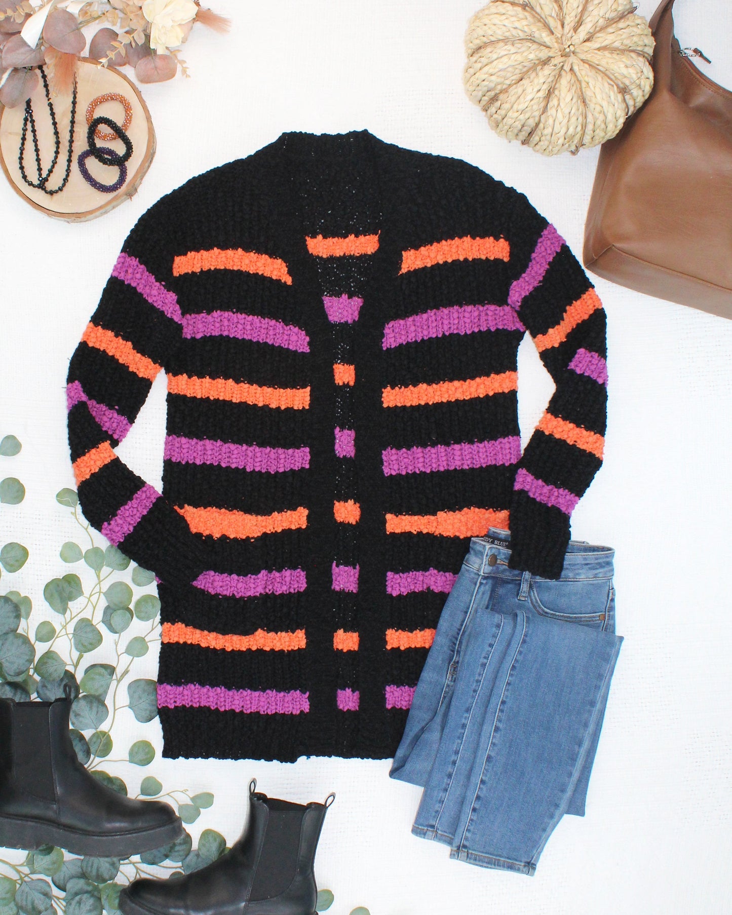 IN STOCK Halloween Striped Cardigan