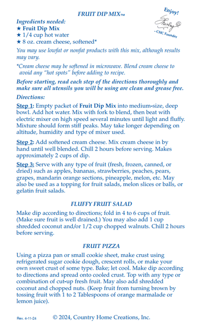 Fruit Dip Mix