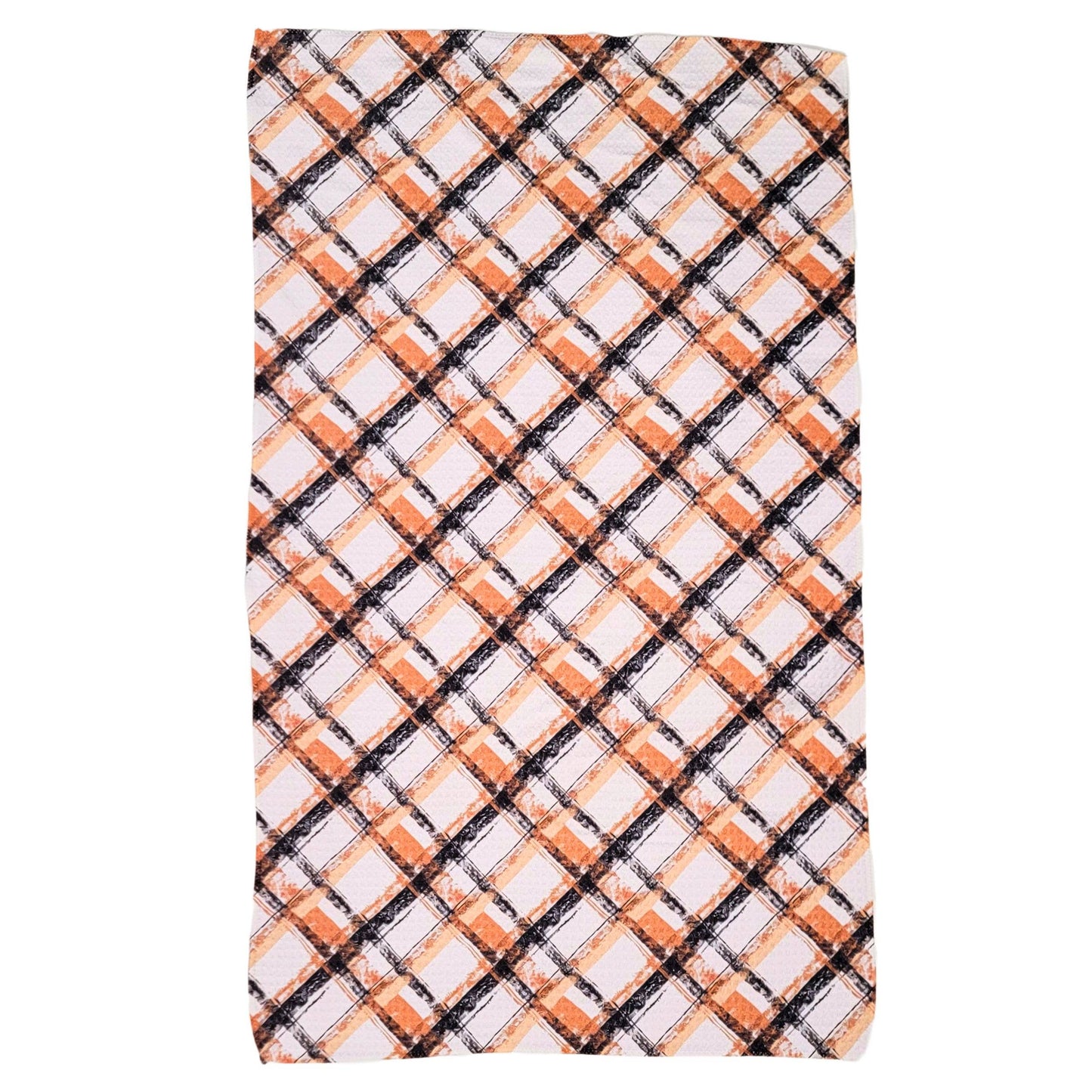 Halloween Flannel Pattern Waffle Tea Towel