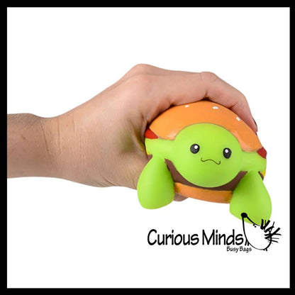 Turtle Burger Squishy Squeeze Stress Ball Soft Doh Filling