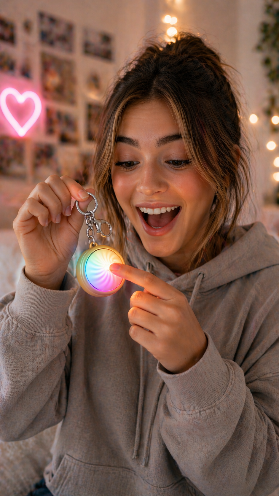 Light-Up Click Dumpling Keychain