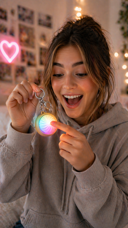 Light-Up Click Dumpling Keychain