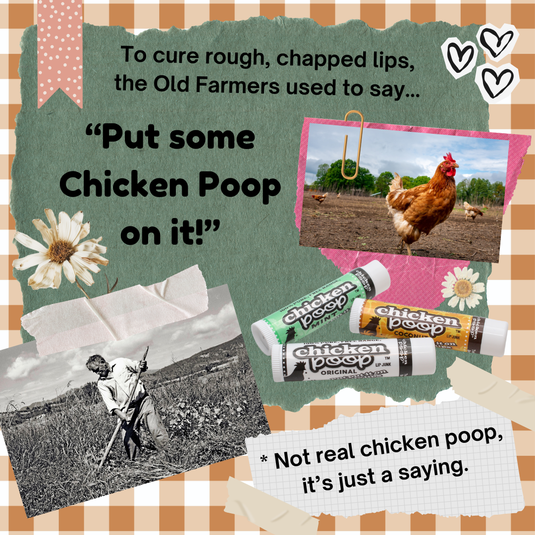 Chicken Poop® MINT Lip Balm, All Natural