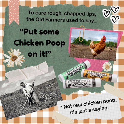 Chicken Poop® MINT Lip Balm, All Natural