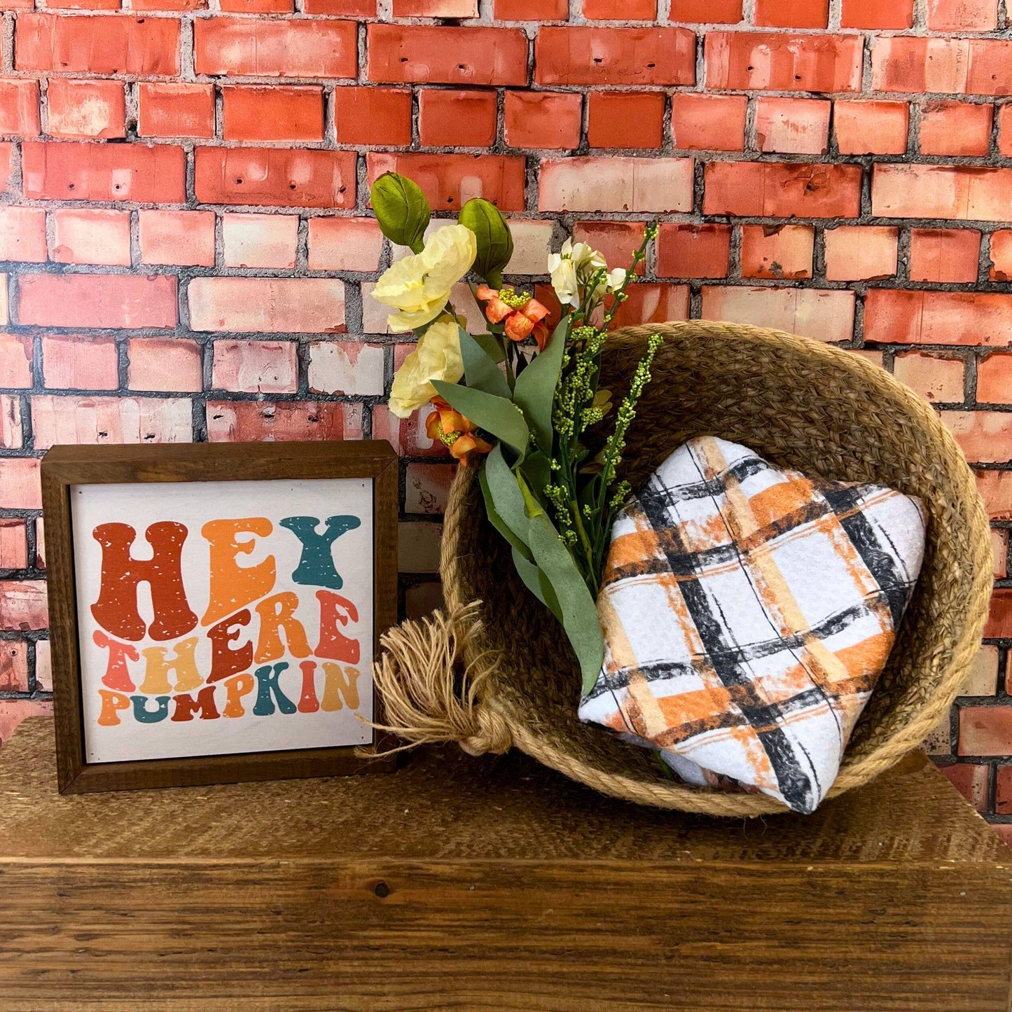 Halloween Flannel Pattern Waffle Tea Towel