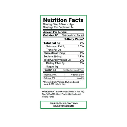 Onion & Sour Cream Pork Rinds 7oz Bag