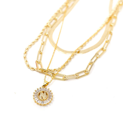 Skinny Herringbone Chain: Gold