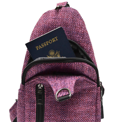 Palm Trees Anti-Theft Crossbody Bag w/ USB–