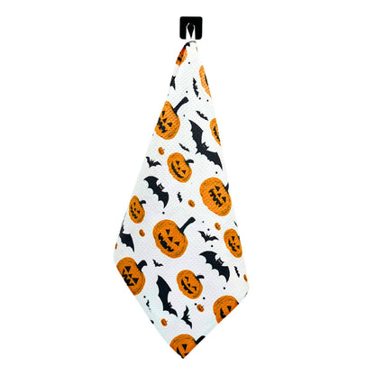 Jack o Lanterns & Bats Halloween Waffle Towels - Fall Decor