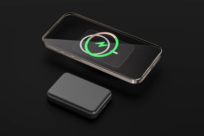 Black MagSafe 7200mAh Wireless Power Bank – Fast & Portable