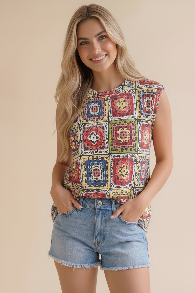 kaleidoscope Patches Tank