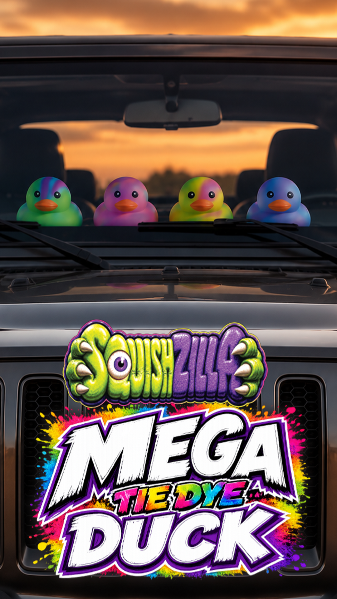 MEGA Tie Dye Duck Squishy
5"