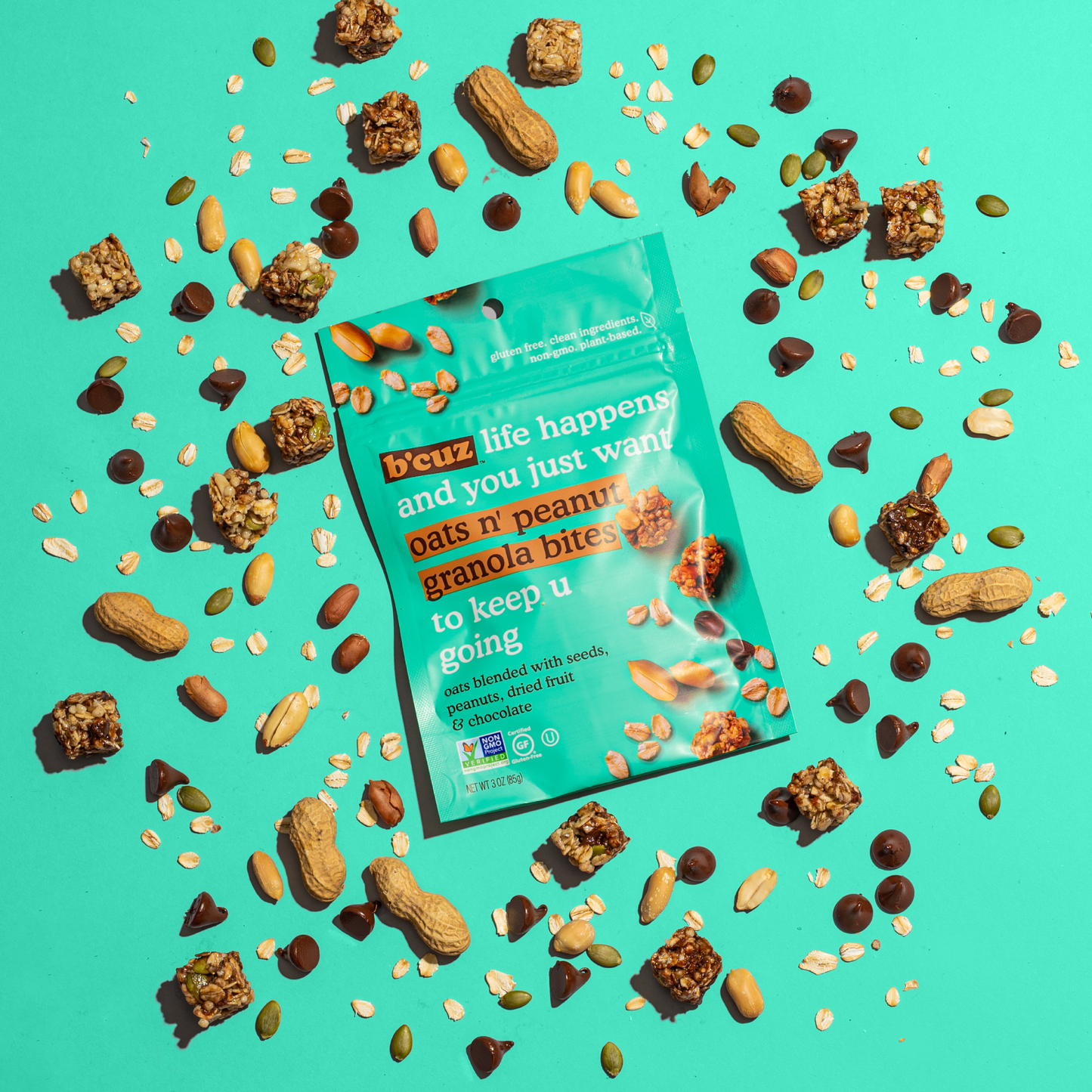 Oats n' Peanut Granola Bites 3oz.