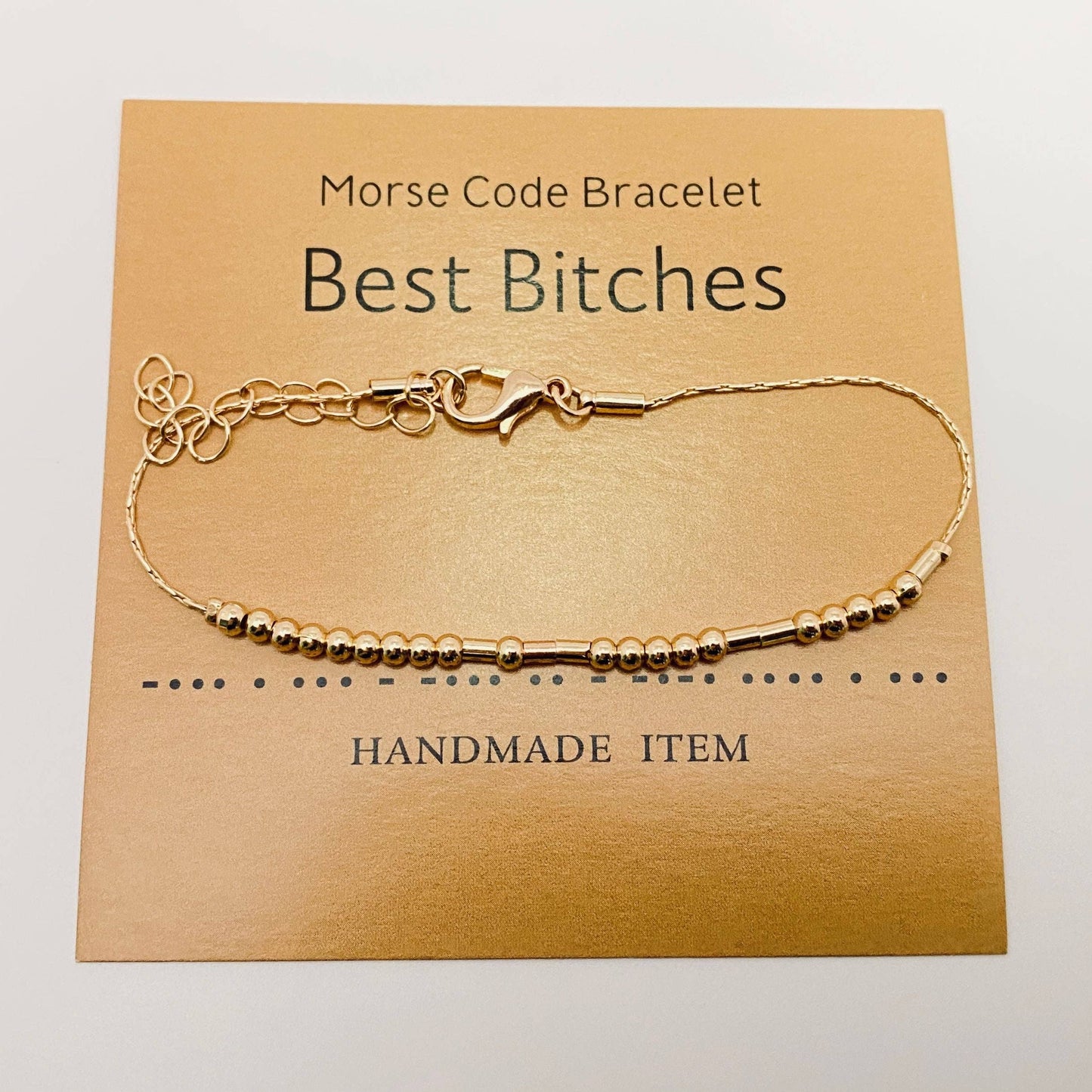HOPE Handmade Golden Morse Code Bracelet: