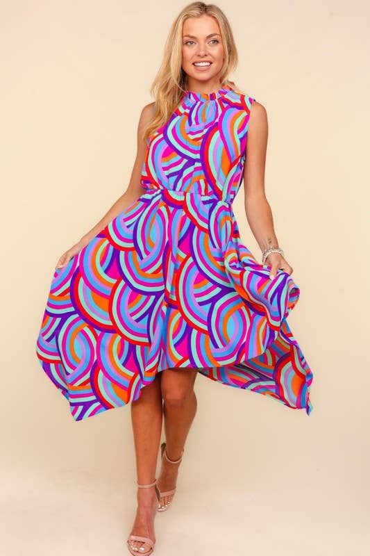 Happi Mock Neck Sleeveless Dress