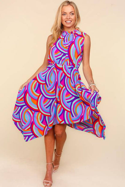 Happi Mock Neck Sleeveless Dress