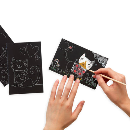 Cutie Cats Scratch & Scribble: Mini Kit - (7 PC Set)