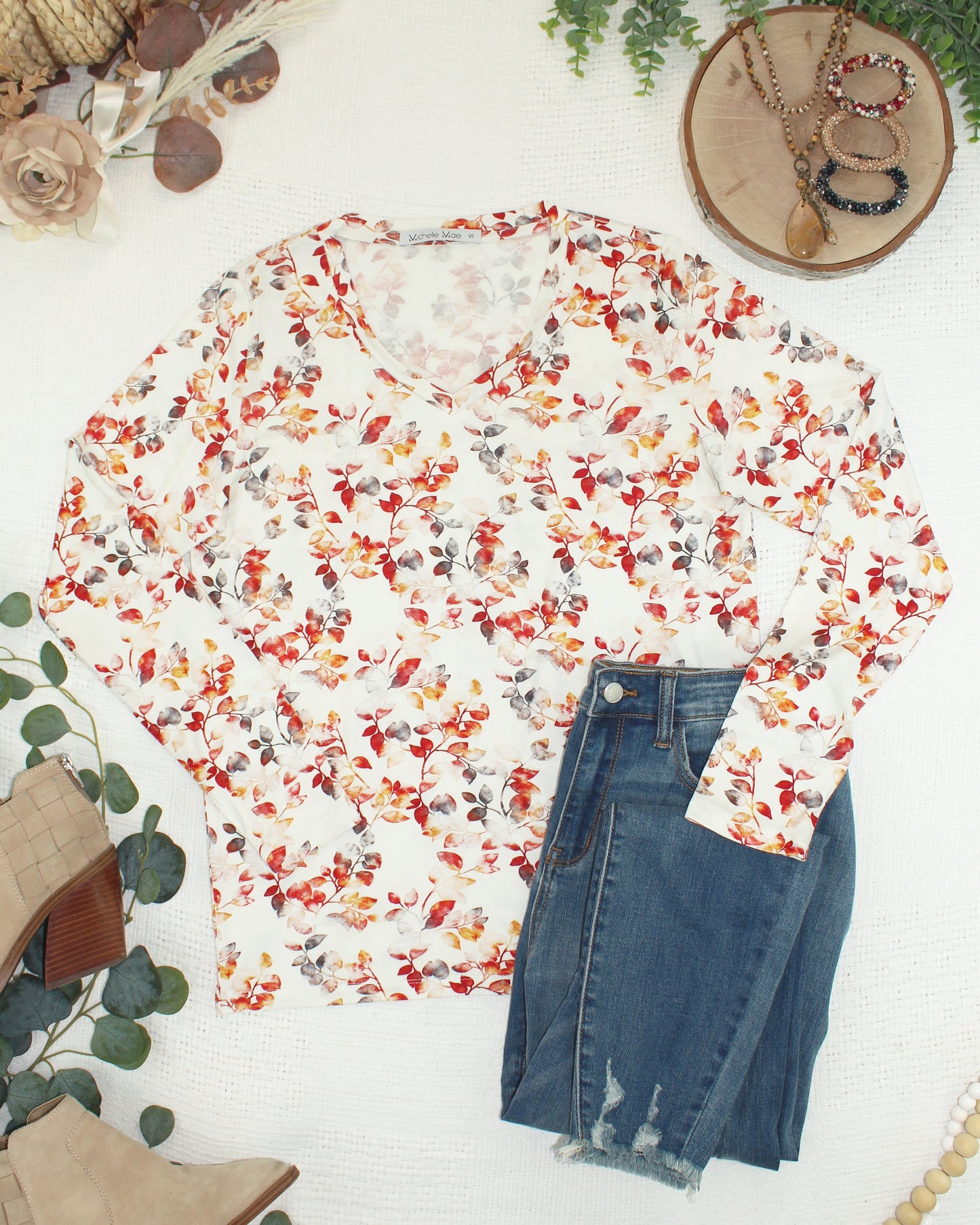 09.09 EN ROUTE Larissa Long Sleeve - Autumn Watercolor