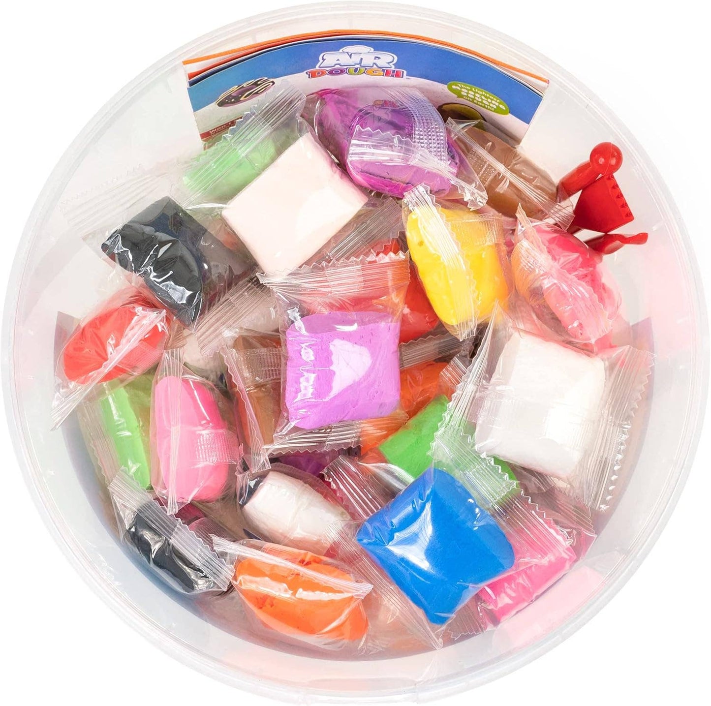 Air Dough - 60 Bags of Colored, Air Dry Clay in a Bucket