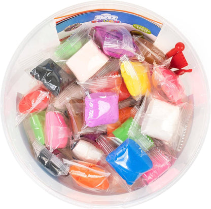 Air Dough - 60 Bags of Colored, Air Dry Clay in a Bucket