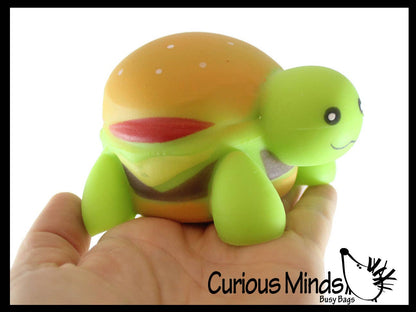 Turtle Burger Squishy Squeeze Stress Ball Soft Doh Filling