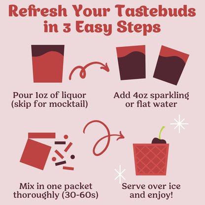 Black Cherry Old Fashioned Mixer - 6 Servings Multipack