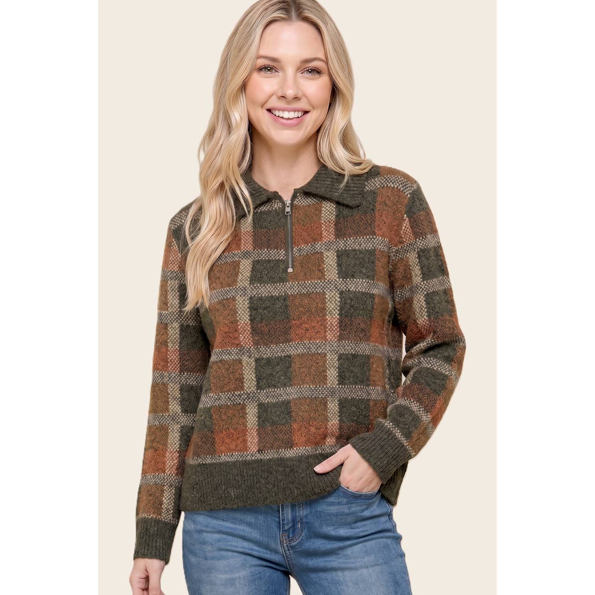 Checkmate HALF ZIP SWEATER