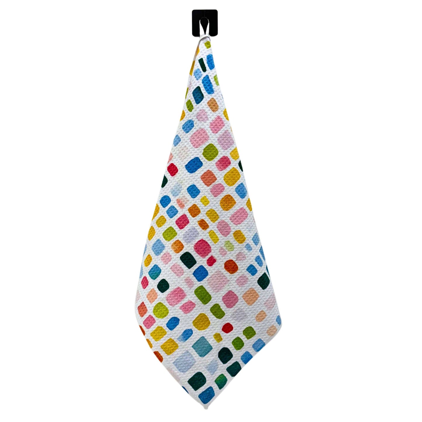 Abstract Color Rain Waffle Kitchen Tea Towels