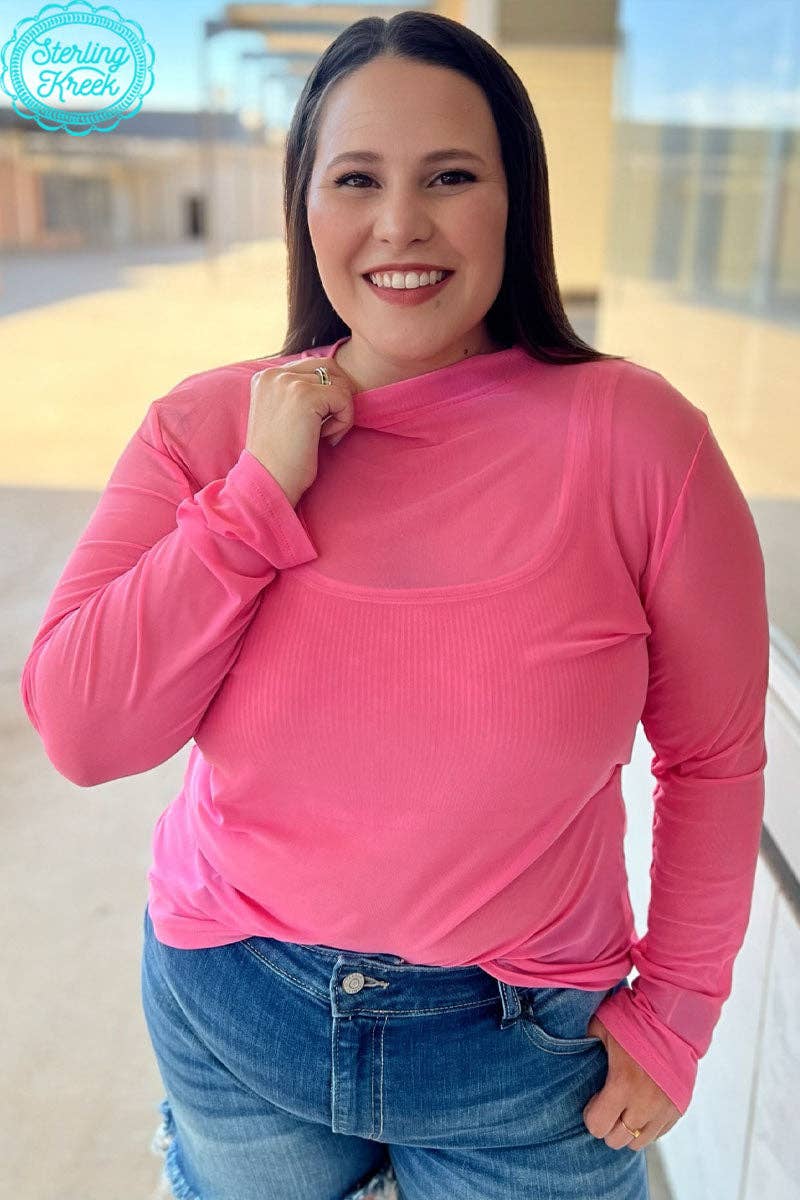 Meshed Out Light Pink Top