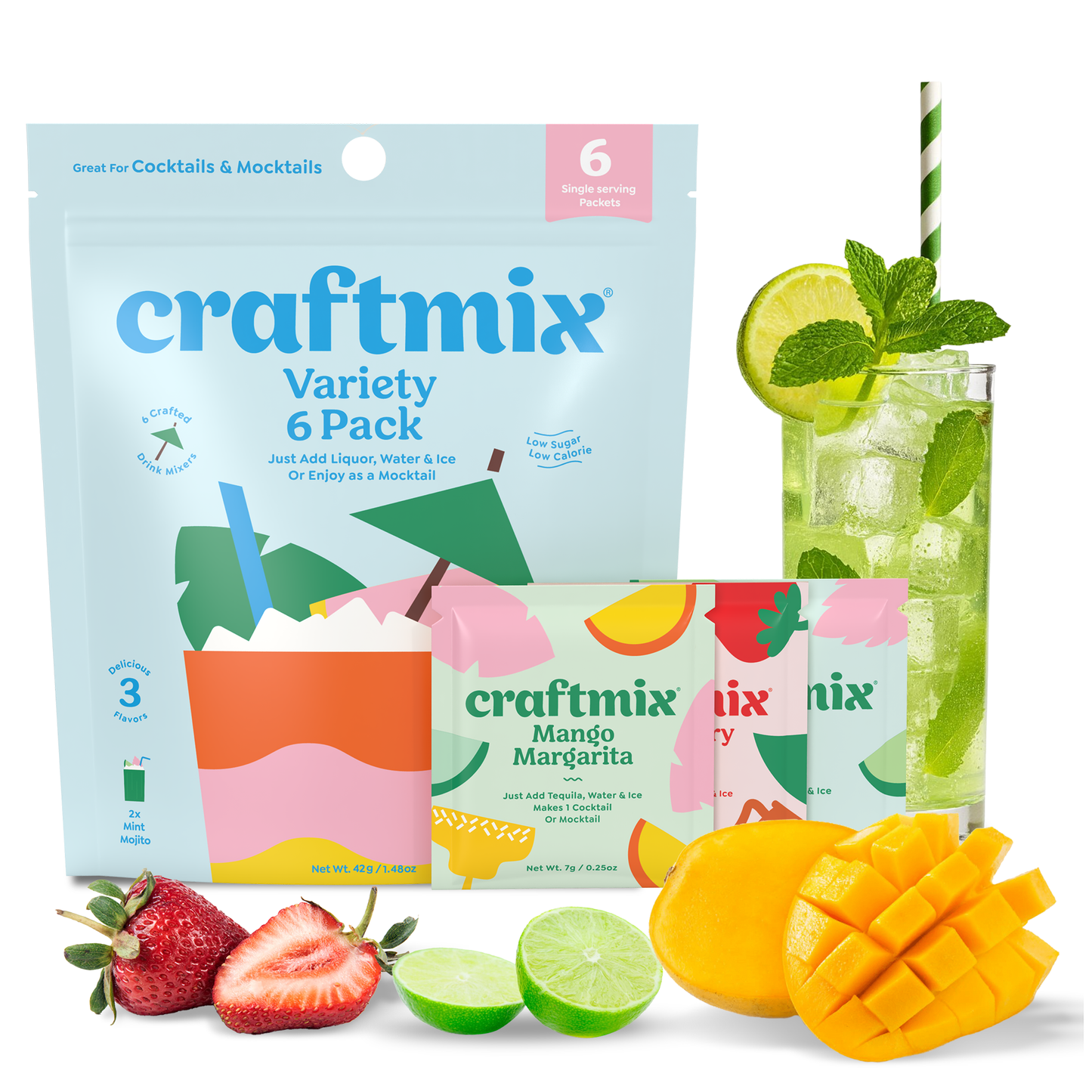 Variety Pack Cocktail Mixers - 6 Servings Multipack