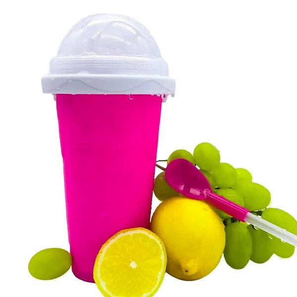 Pink Instant Slushie Maker Cup Includes Straw/Spoon