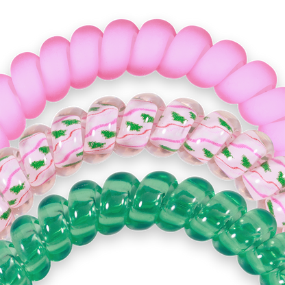 Spiral Hair Coils | Small | Merry Pinkmas Hair Ties