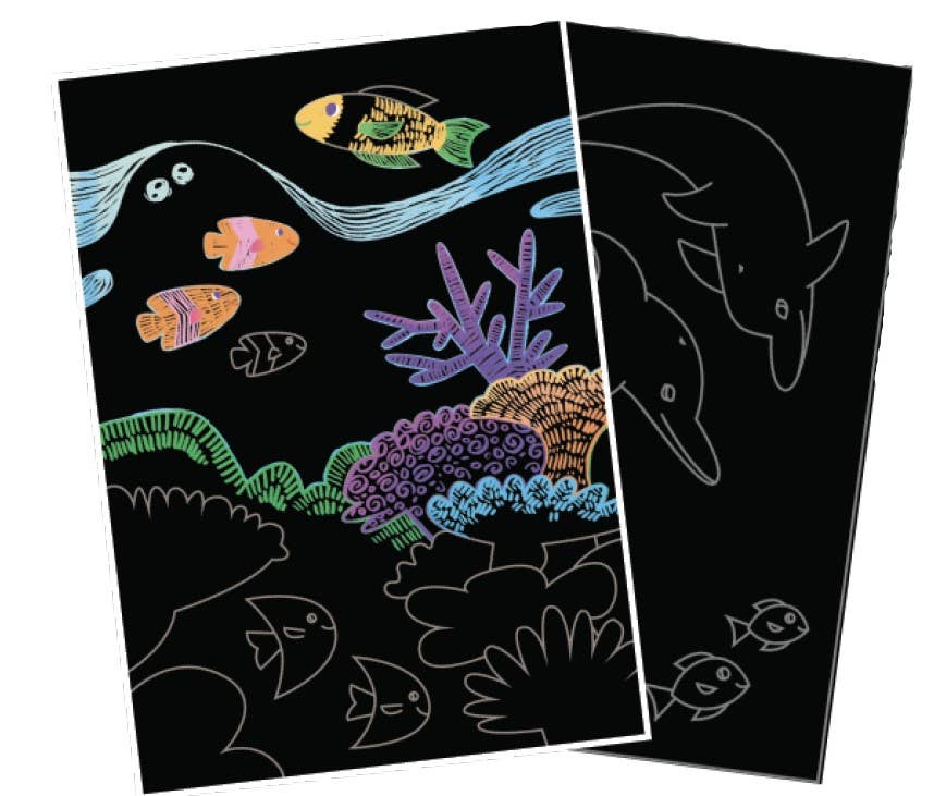 Ocean Life - Scratch & Scribble: (10 PC Set)
