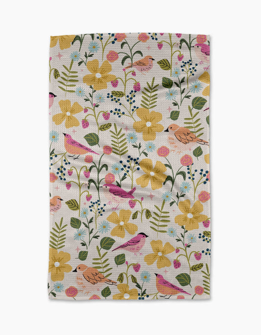 Summer Songbirds Tea Towel