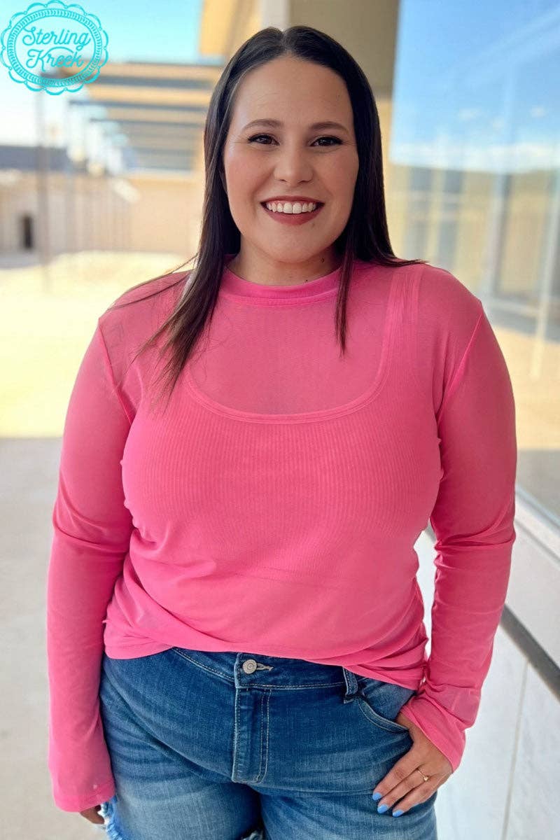 Meshed Out Light Pink Top
