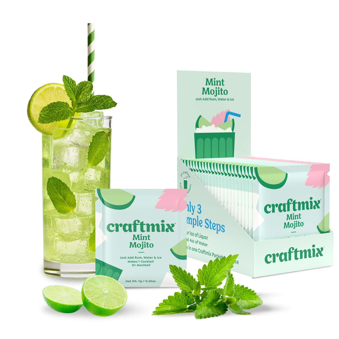 Mint Mojito Cocktail / Mocktail Mixer - single