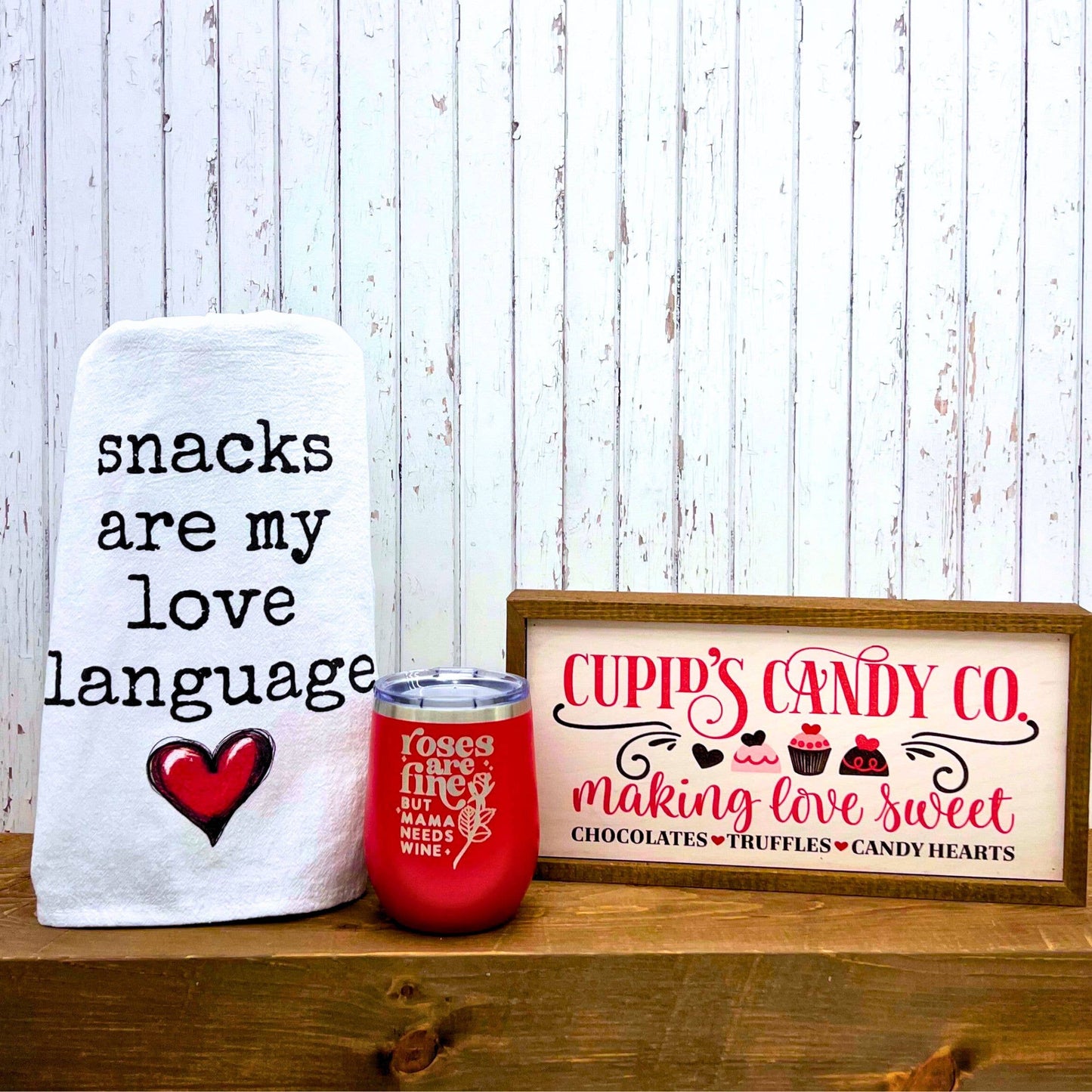 Snacks are my Love Language Tea Towels - Valentines Gifts