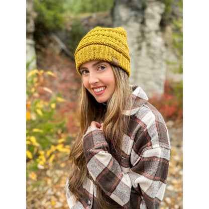 Brown Flecked CC Beanies: