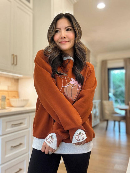 Pretty Little Pumpkins™ LayerPop™ Duo Cuff Sweatshirt
