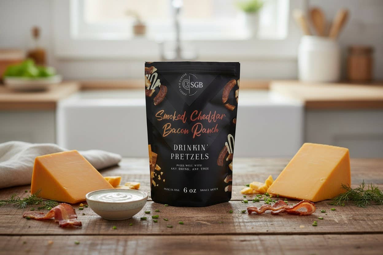 Cheddar Bacon Ranch Flavored Sourdough Pretzels - 6oz Pouch