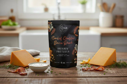 Cheddar Bacon Ranch Flavored Sourdough Pretzels - 6oz Pouch