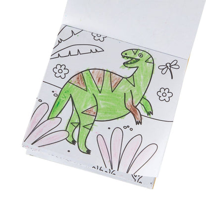 Dinoland - Carry-Along: Coloring Book Set - (10 PC Set)