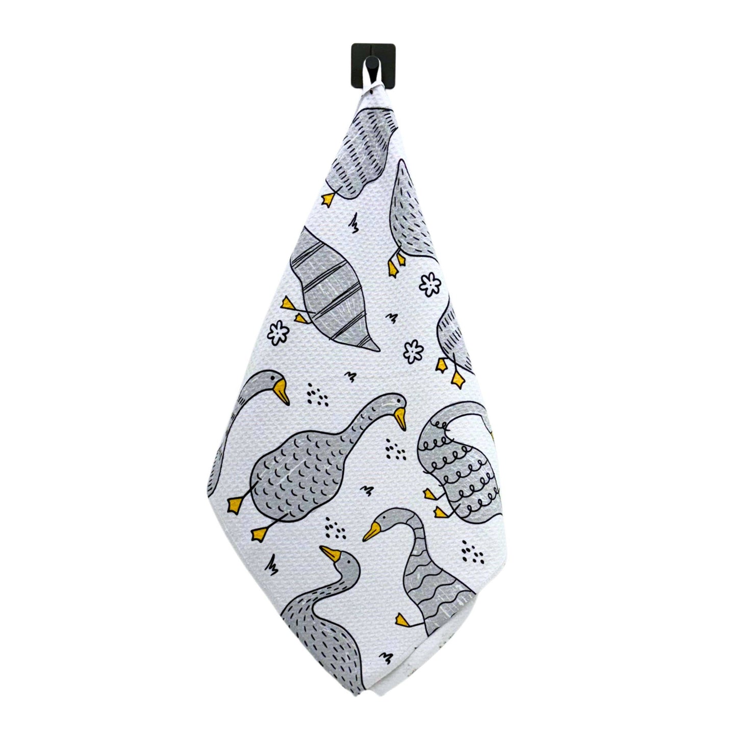Gray Goose Farmhouse Kitchen Waffle Towels - Summer Decor