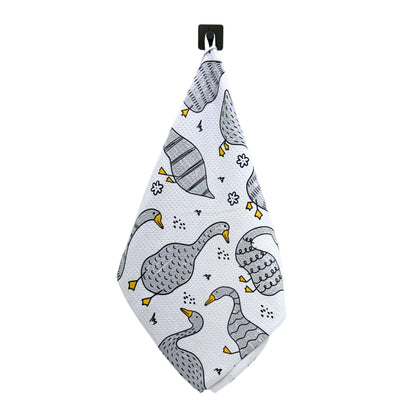 Gray Goose Farmhouse Kitchen Waffle Towels - Summer Decor