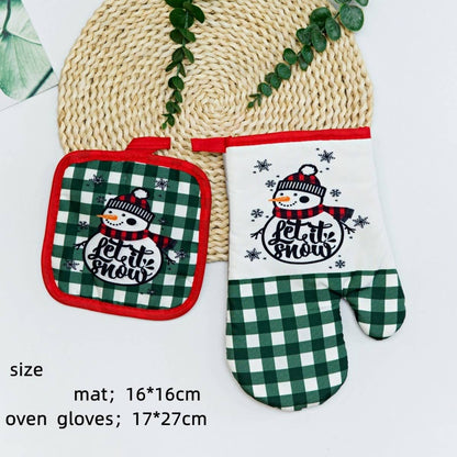 Christmas Oven Mitt & Pot Holder Set