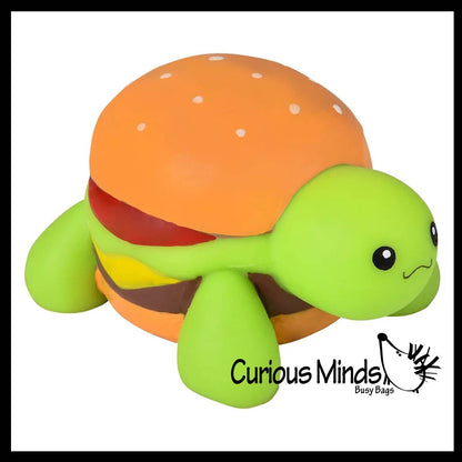 Turtle Burger Squishy Squeeze Stress Ball Soft Doh Filling