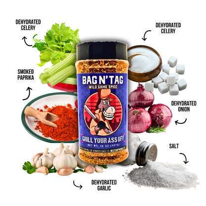 Bag N' Tag Wild Game Seasoning – Bold & Smoky Grill Blend : 10oz Bottle