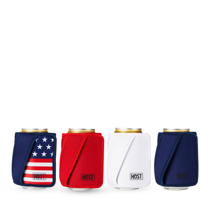 Insta Chill Sleeves Standard Cans Americana Set of 4