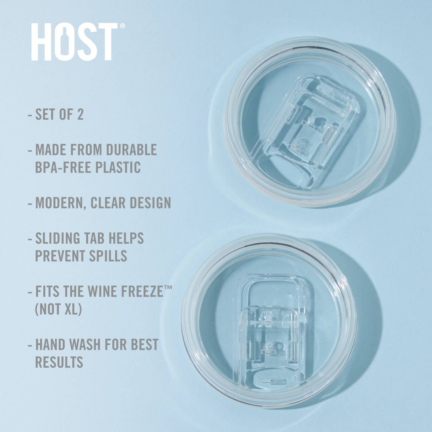 Wine FREEZE™ Travel Lids for Cooling Cups Set of 2