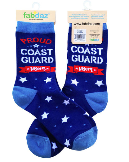 Proud Coast Guard Mom Women's Crew Socks